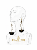AfriGoddess Brass + Bone Cowrie  Earrings