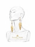 AfriGoddess Brass + Cowrie Shell Earrings